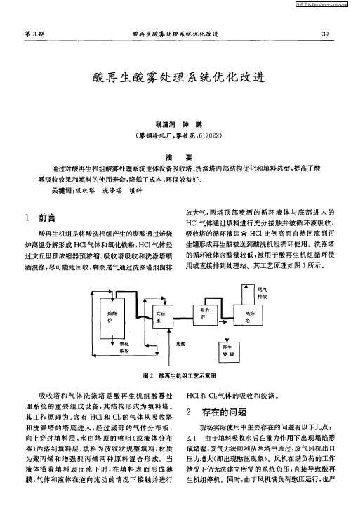 酸再生酸雾处理系统优化改进