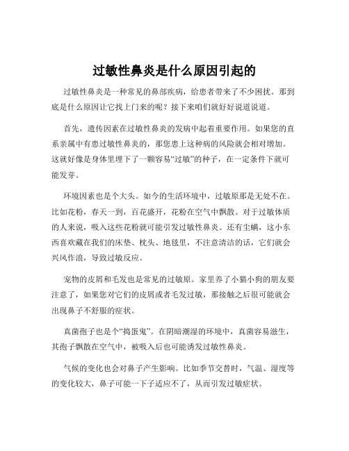 过敏性鼻炎是什么原因引起的