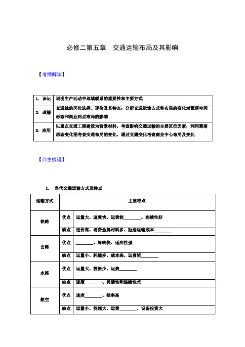 第五章交通运输布局及其影响