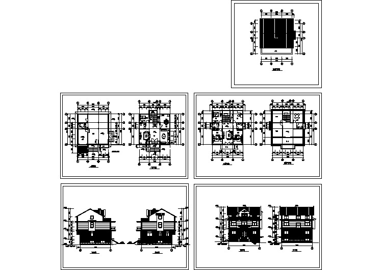 三层独立砖混结构农村房屋建筑施工图