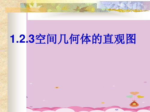 高中数学人教A版必修2第一章1.2.3空间几何体的直观图-斜二侧画法 课件优质课件PPT