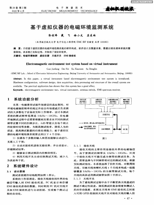 基于虚拟仪器的电磁环境监测系统