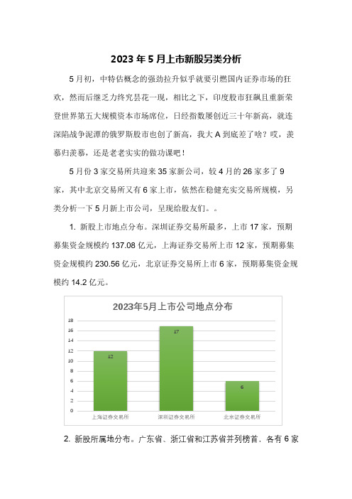 2023年5月A股上市公司分析