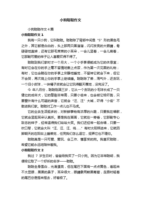 小狗聪聪作文4篇