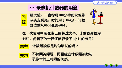 录像机计数器的用途—数学建模初等模型的应用