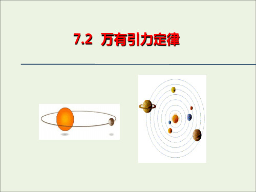 2020_2021学年新教材高中物理第七章万有引力与宇宙航行2万有引力定律课件新人教版