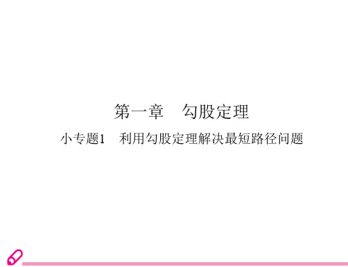 小专题1  利用勾股定理解决最短路径问题