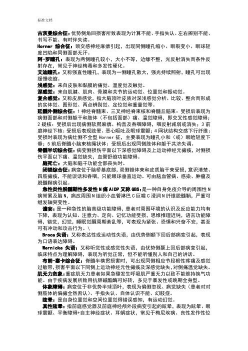 神经病学考试终极重点