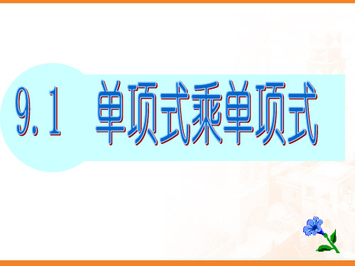 苏科版七年级下册数学课件单项式乘单项式(1)