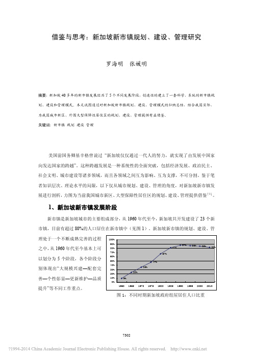 借鉴与思考_新加坡新市镇规划_建设_管理研究