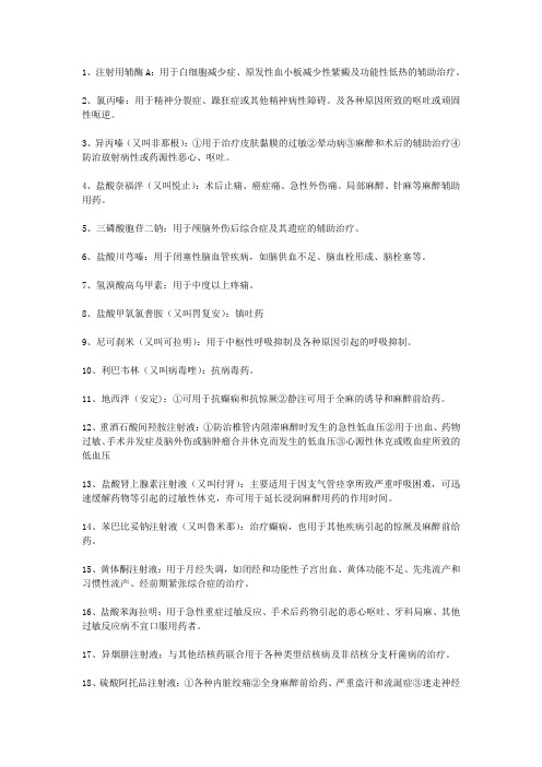 100种常用药