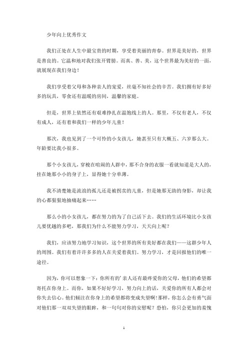 少年向上优秀作文(最新)