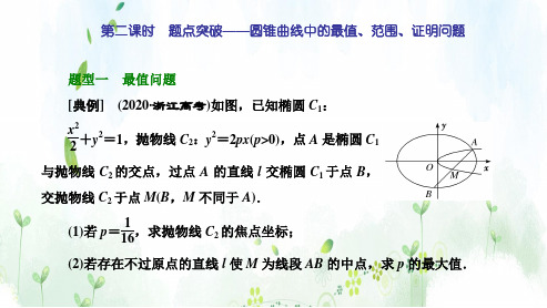 (高中段)大题考法第二课时题点突破圆锥曲线中的最值、范围、证明问题