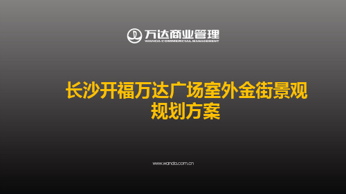 长沙开福万达广场室外金街景观规划方案