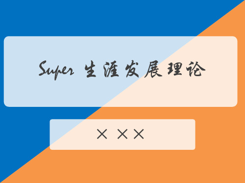 super 生涯发展理论