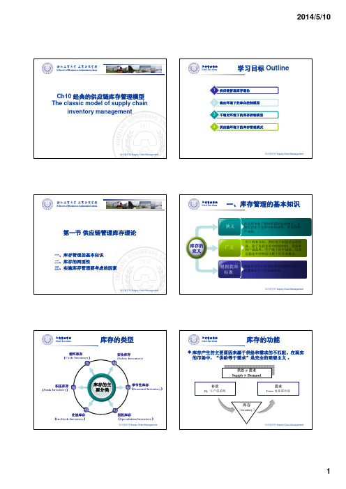 Ch10 经典的供应链库存管理模型