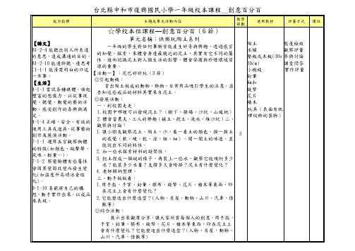 台北县中和市复兴国民小学一年级校本课程创意百分百