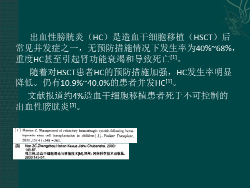 造血干细胞移植术后出血性膀胱炎