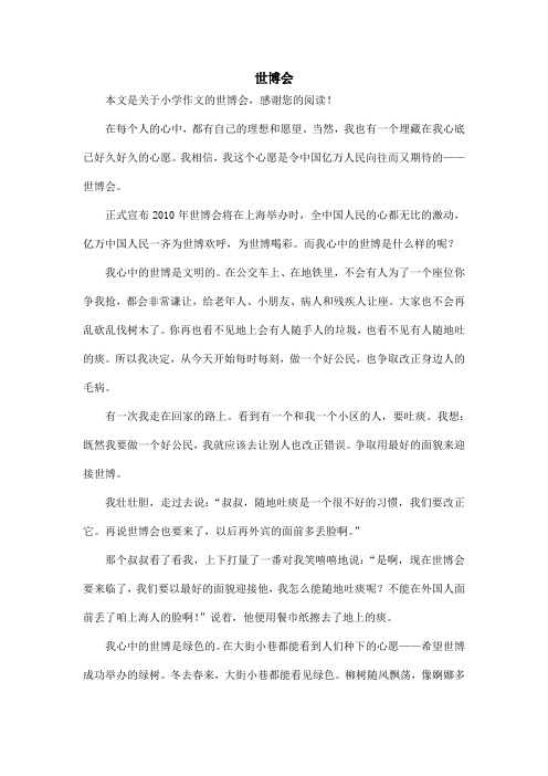 世博会_小学作文_4