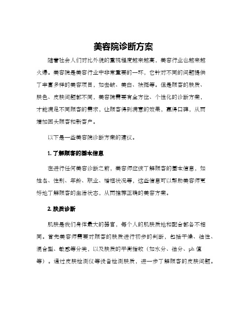 美容院诊断方案