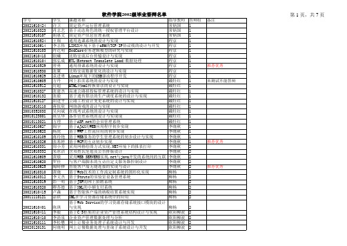 02毕业设计答辩组定稿0607