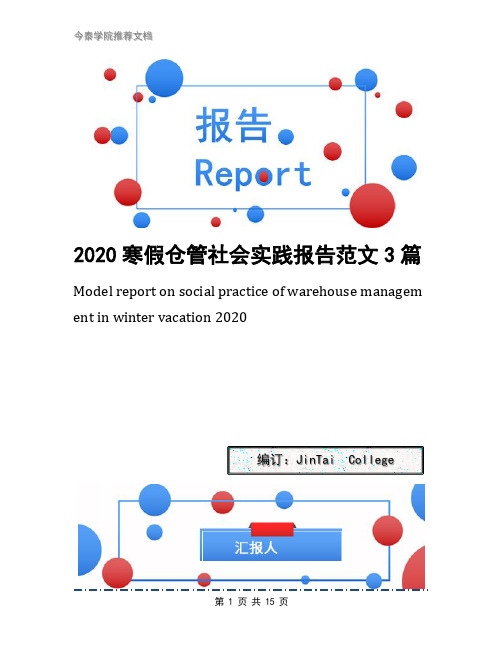 2020寒假仓管社会实践报告范文3篇