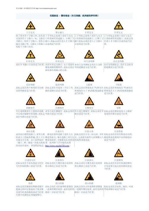 杭州交通标志集合