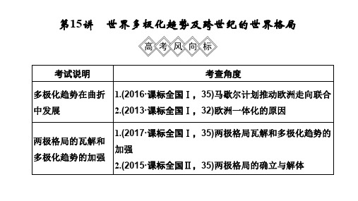 2020届高考历史一轮复习岳麓版课件：第五单元 复杂多样的当代世界 第15讲 