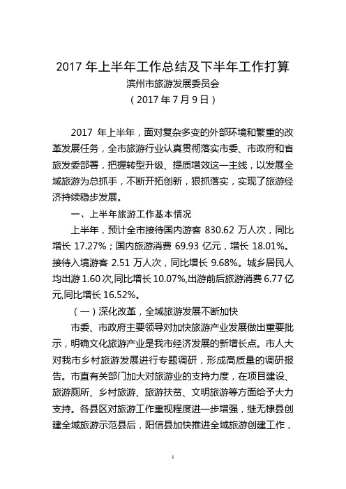 2017年上半年工作总结及下半年工作打算