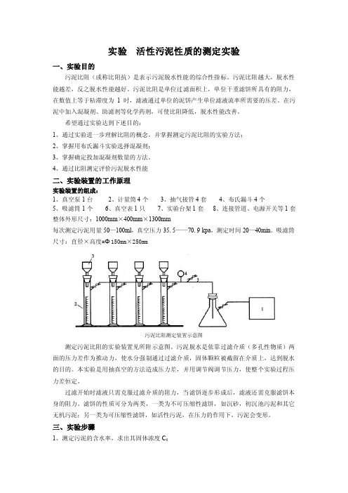 2016-2017年活性污泥性质的测定实验（总结）