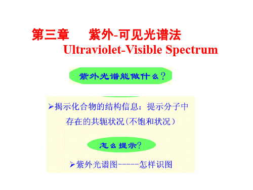 有机波谱分析--紫外-可见光谱法