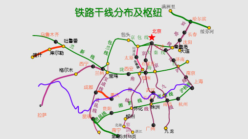 中国地理铁路路线图