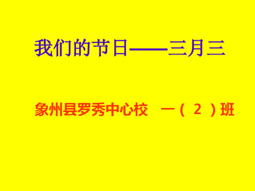 广西壮乡三月三主题班会ppt课件