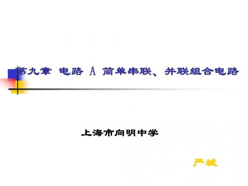 第九章 电路 A 简单串联、并联电路