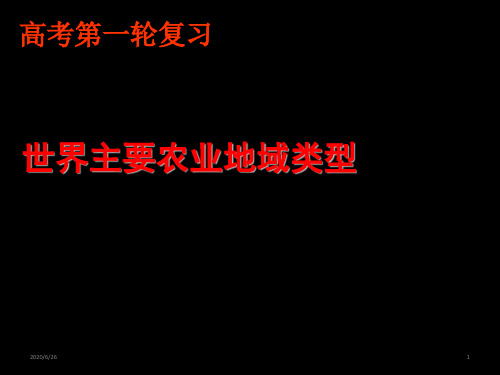 高考地理一轮复习——世界主要农业地域类型(共57张ppt)