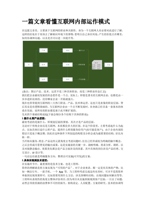 一篇文章看懂互联网内部运作模式