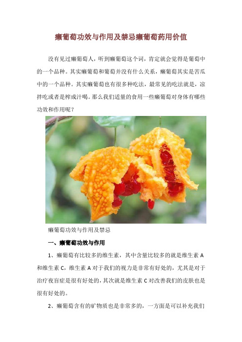 癞葡萄功效与作用及禁忌 癞葡萄药用价值