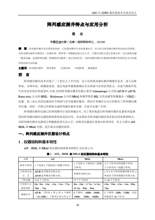 阵列感应测井特点与应用分析