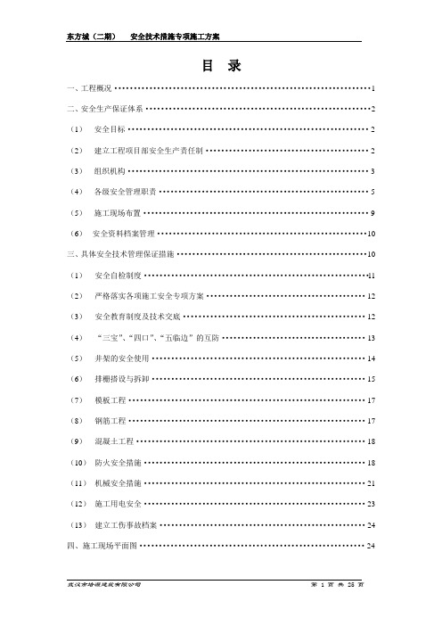 安全技术措施专项施工方案