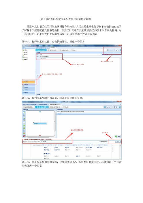 汽车类网站车型各项数据采集图文攻略