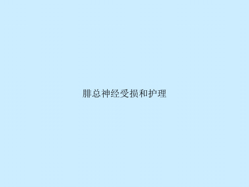 腓总神经受损和护理