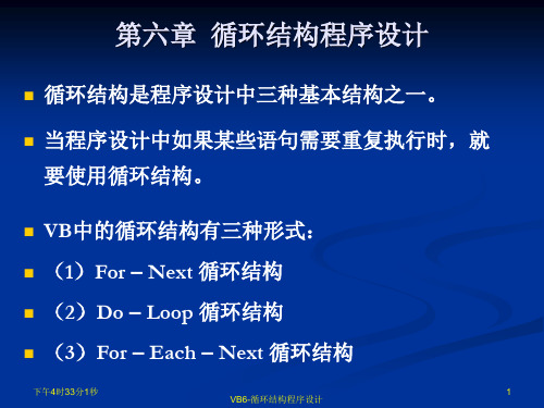 visual basic6-循环结构程序设计