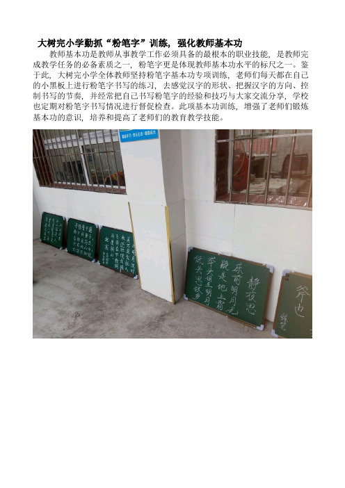 学校开展粉笔字练习新闻简报