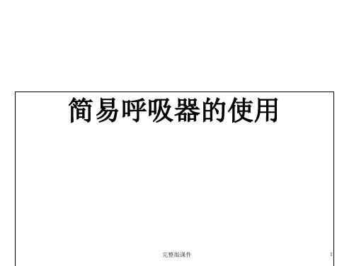 呼吸球囊ppt课件