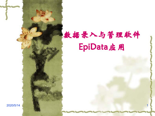 EpiData(1-3)软件安装使用指南