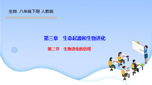 人教版八年级生物下册作业课件 第三章 生命起源和生物进化第二节 生物进化的历程