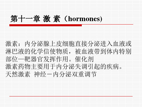 药物化学第七版第十一章 激 素