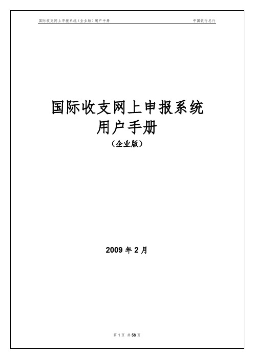 国际收支网上申报系统操作手册