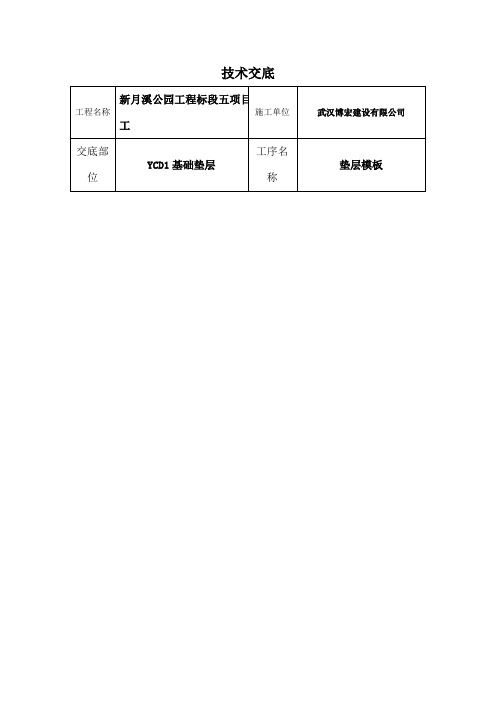 垫层模板