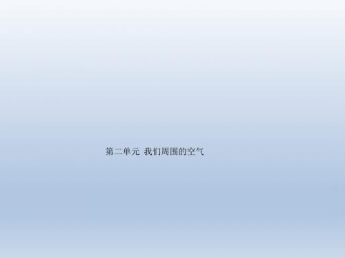 2019中考化学   第二单元 我们周围的空气(共51张PPT)